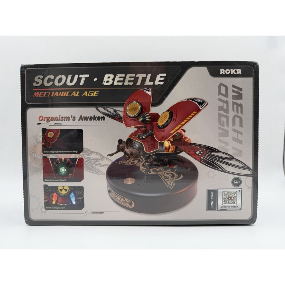 ROKR Scout Beetle Organism’s Awaken Mechanical Age Model Kit Lights & Sounds 14+